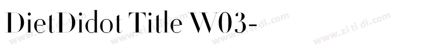 DietDidot Title W03字体转换
